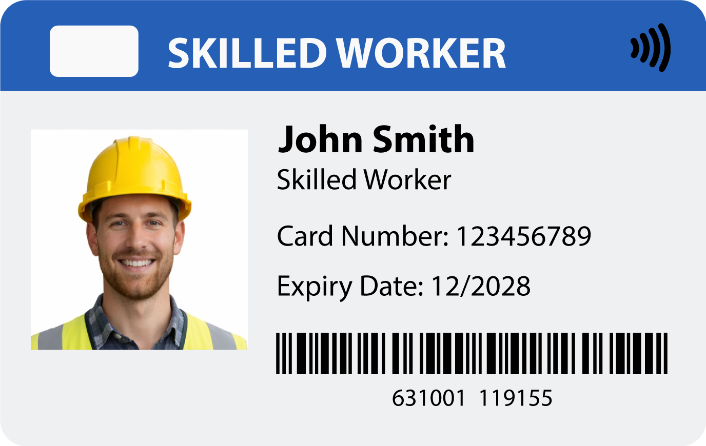 Blue CSCS Card