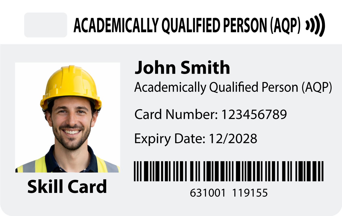 White CSCS Card Academically Qualified