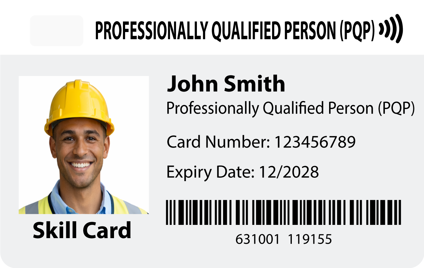 White CSCS Card Professionally Qualified