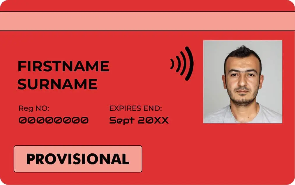 Provisional Red CSCS Card